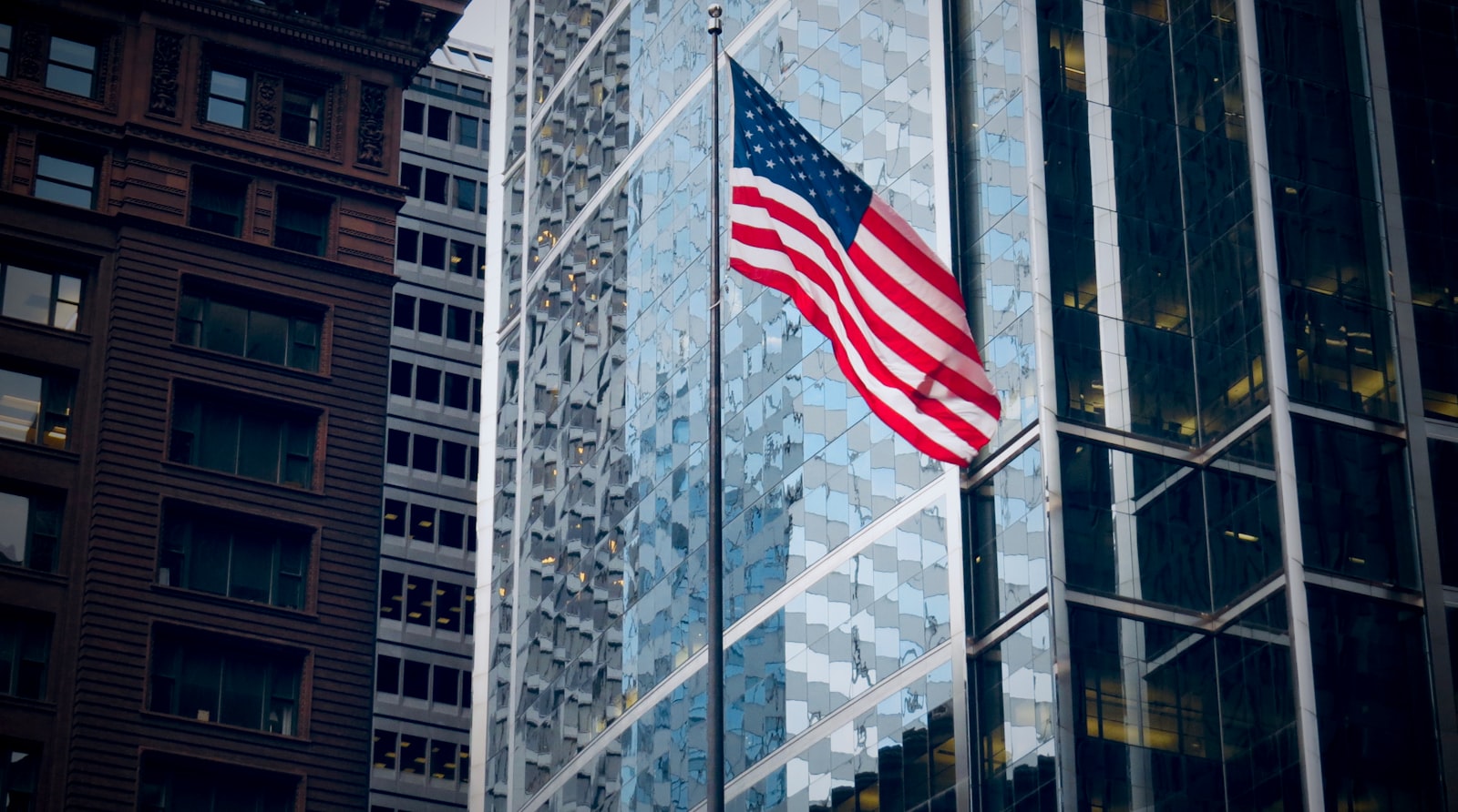 us a flag on pole